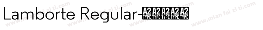 Lamborte Regular字体转换